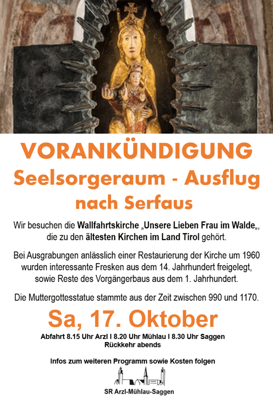 Plakat Seelsorgeraum-Ausflug 2026