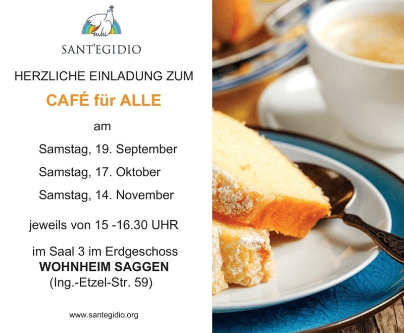 Plakat Sant’Egidio - Café für alle